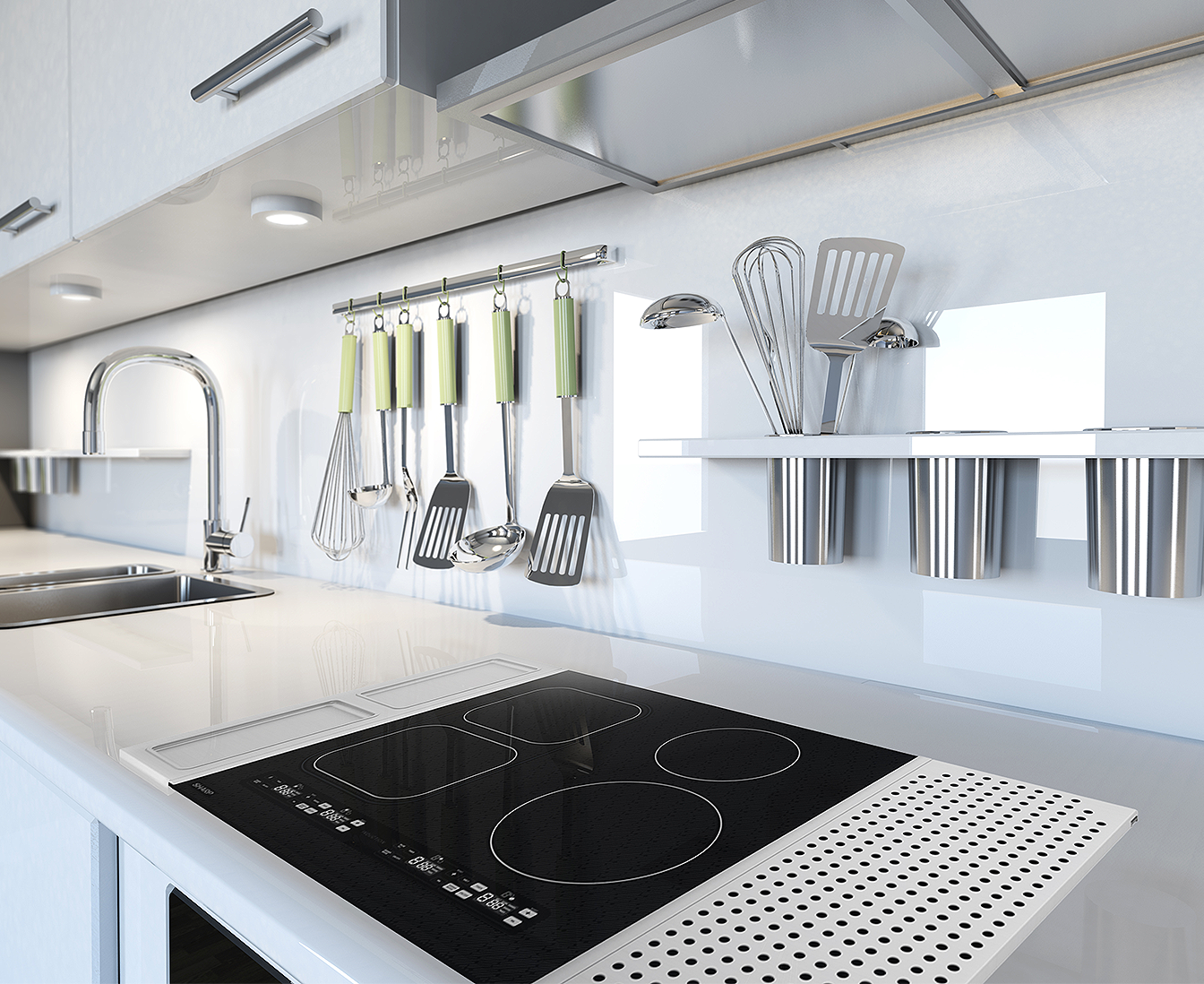 SCH2443GB Sharp 24 in. Induction Cooktop in kitchen