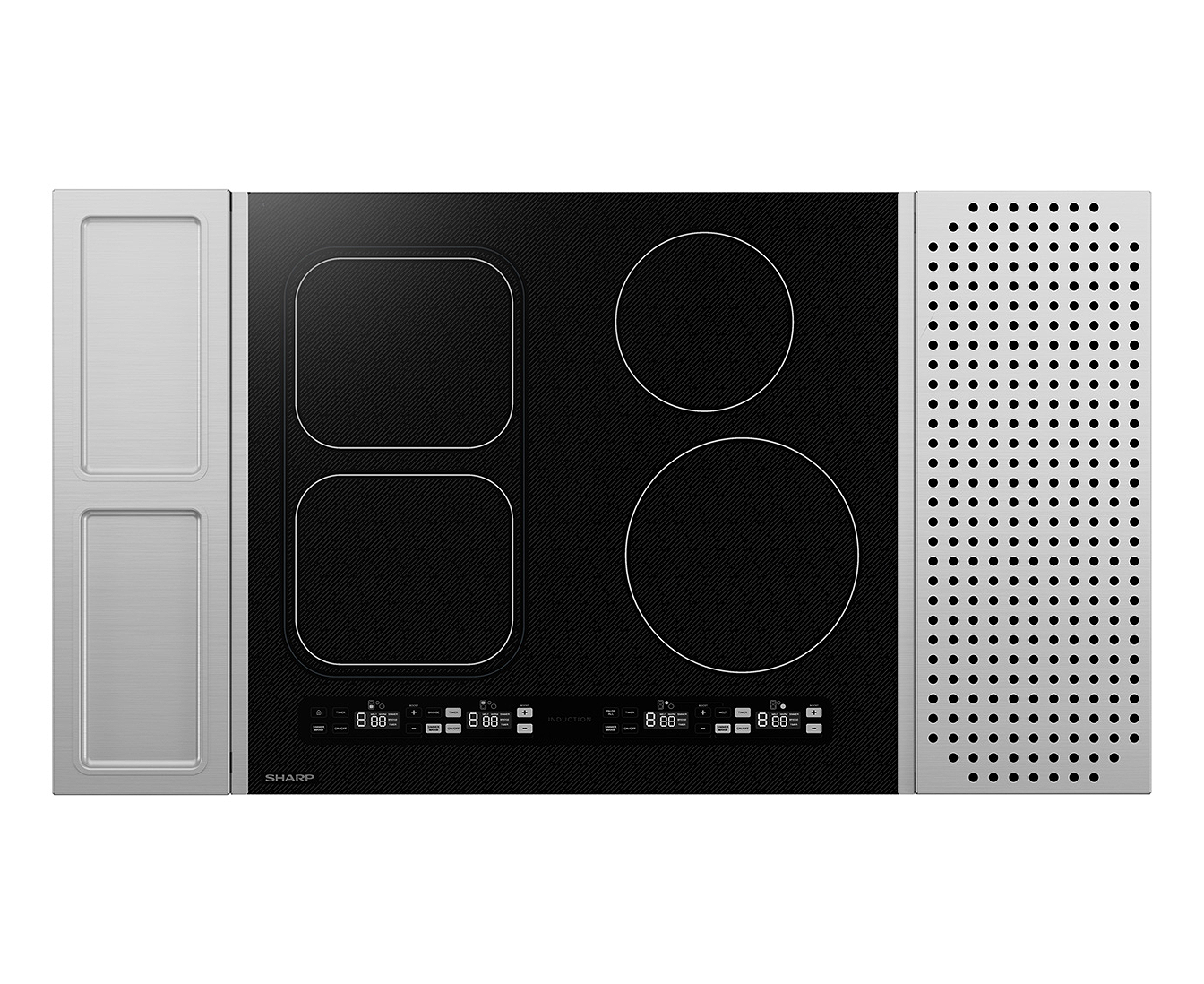 SCH2443GB Sharp 24 in. Induction Cooktop with attached side accessories