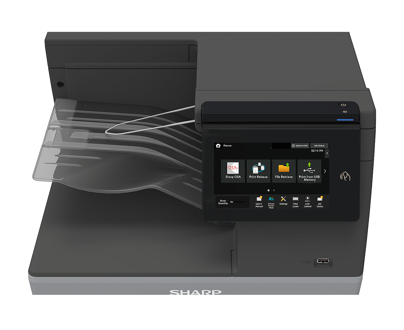 colour desktop printer close up
