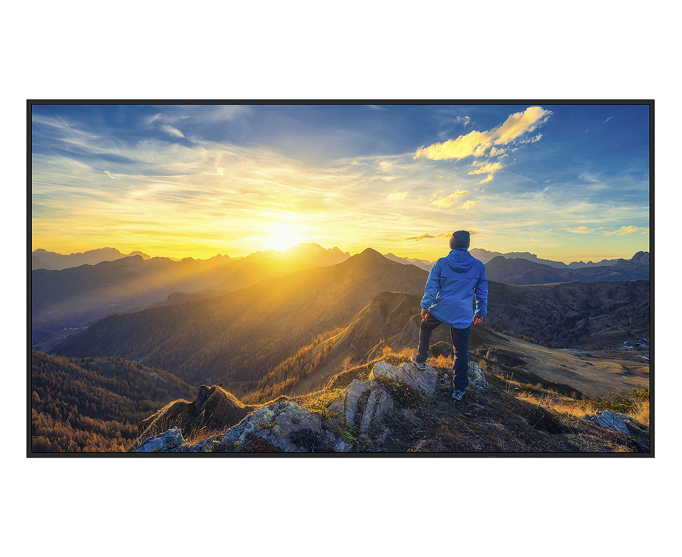 display showing mountains installed landscape